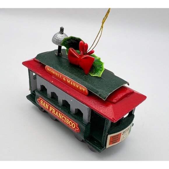 Kurt S Adler San Francisco Cable Car Christmas Tree Ornament Powell & Market - Picture 2 of 7